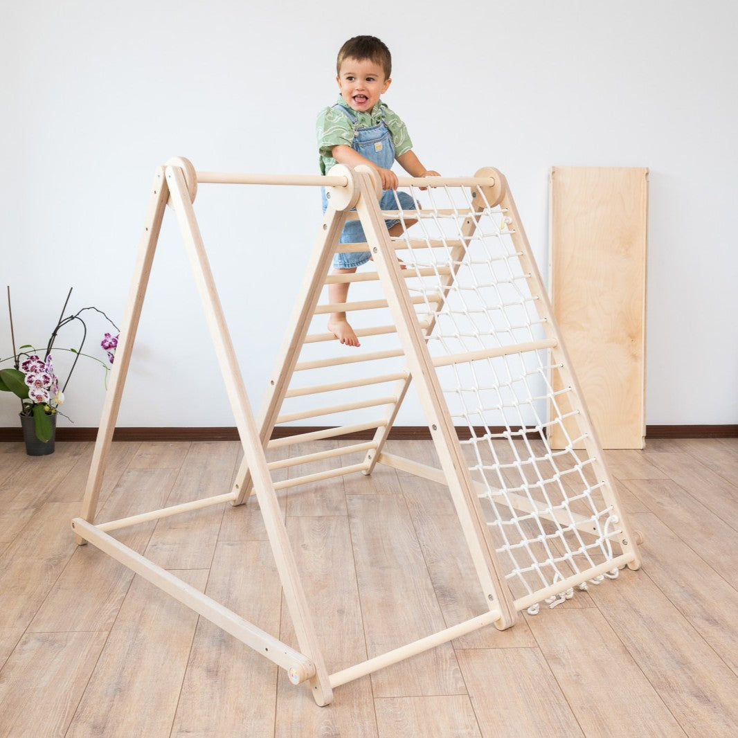 124_Aire de jeux Montessori en bois, pliable – usage intérieur