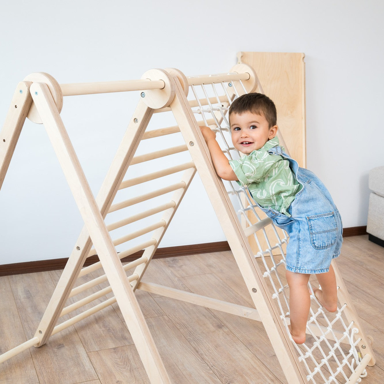 124_Aire de jeux Montessori en bois, pliable – usage intérieur