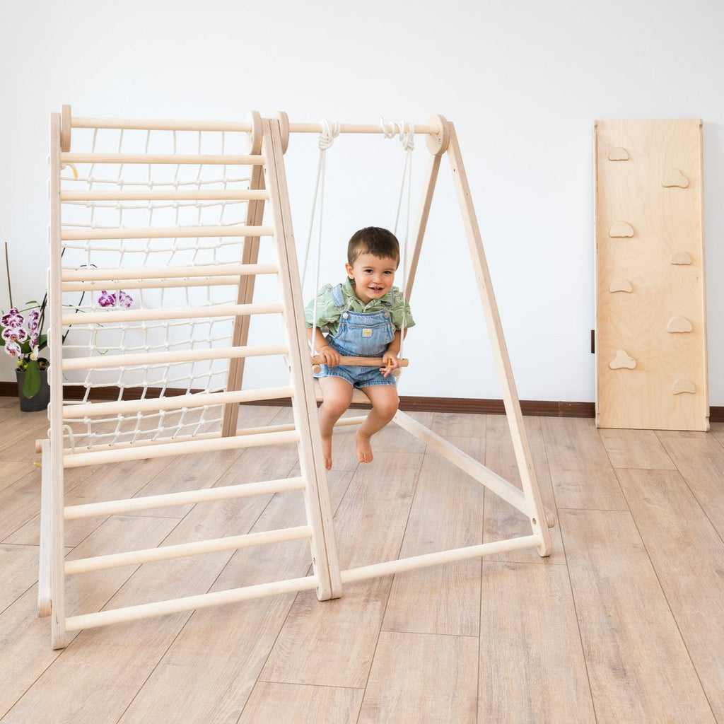 124_Aire de jeux Montessori en bois, pliable – usage intérieur
