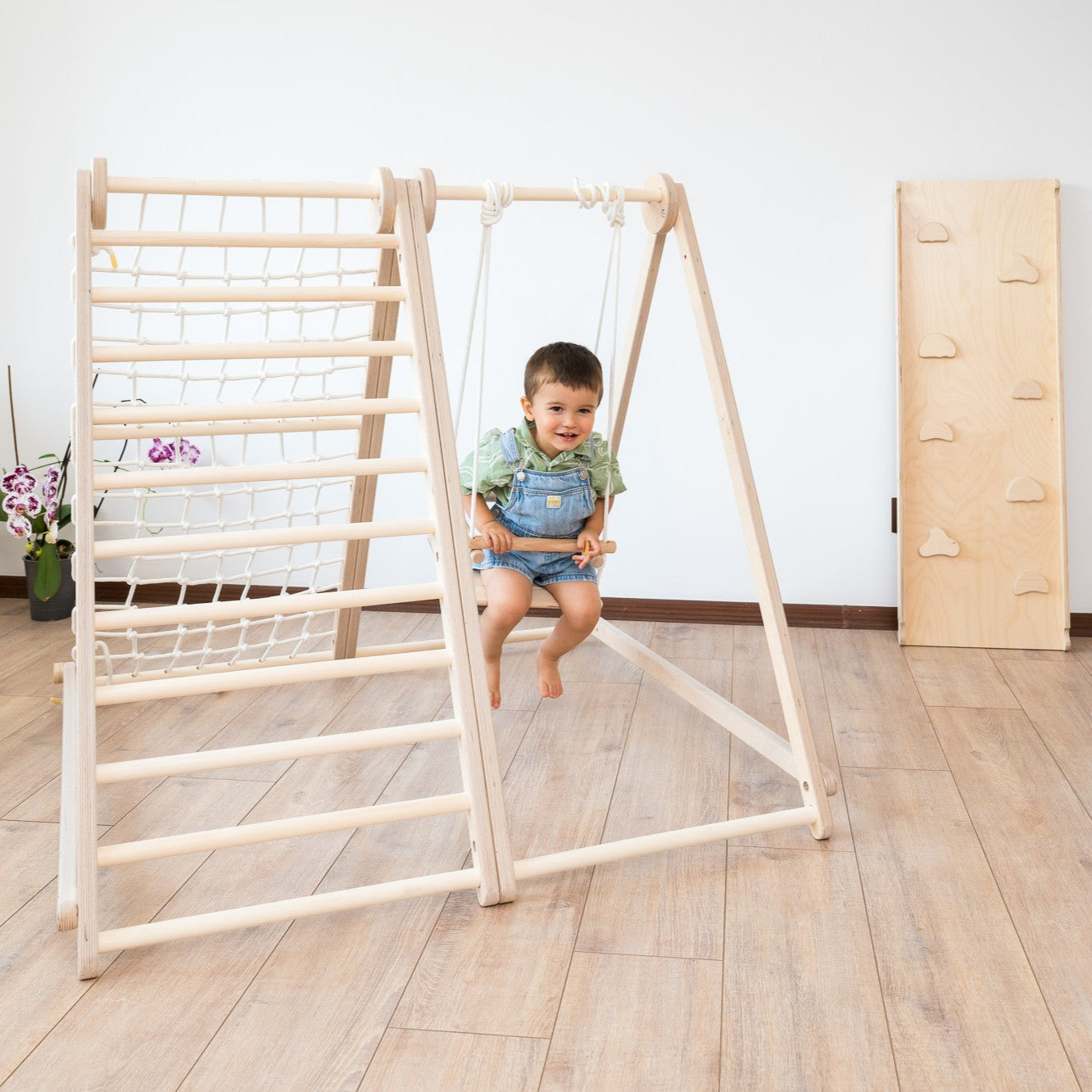 124_Aire de jeux Montessori en bois, pliable – usage intérieur