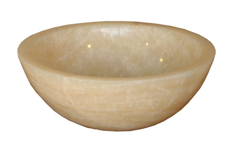 Vasque à poser « Bascom Onyx » en marbre effet onyx beige – 40 cm