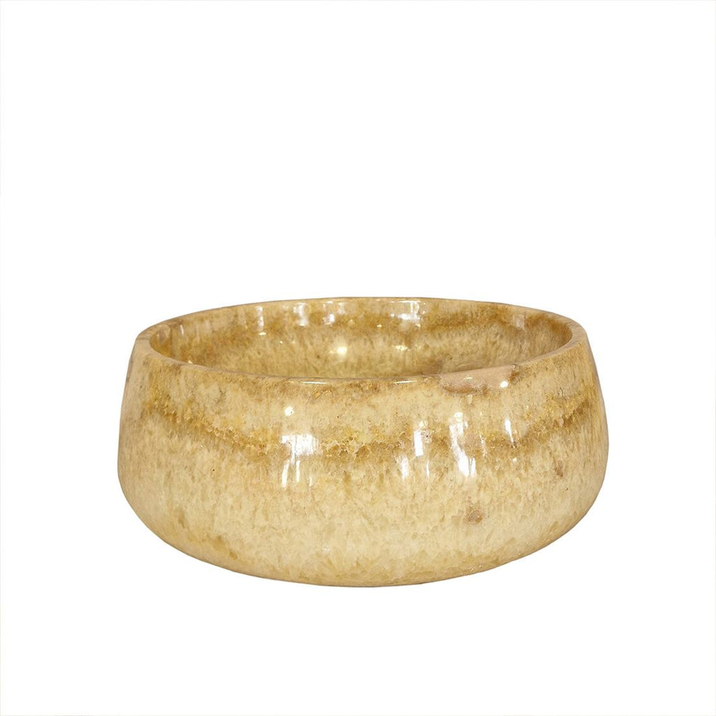Vasque à poser « Moonlight Onyx » en onyx naturel beige – 40 cm