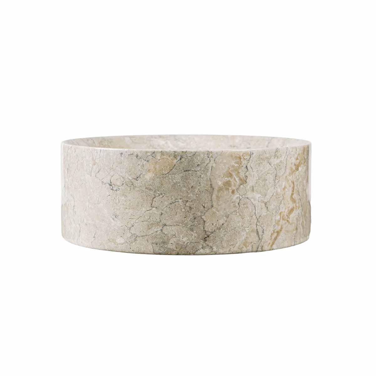 Vasque ronde à poser en marbre naturel DRUM