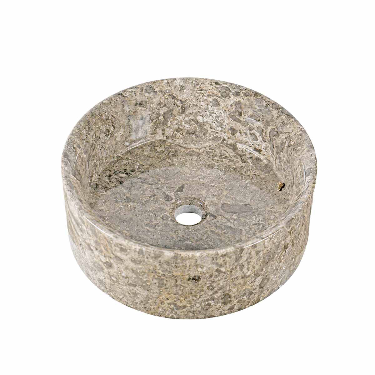 Vasque ronde à poser en marbre naturel DRUM