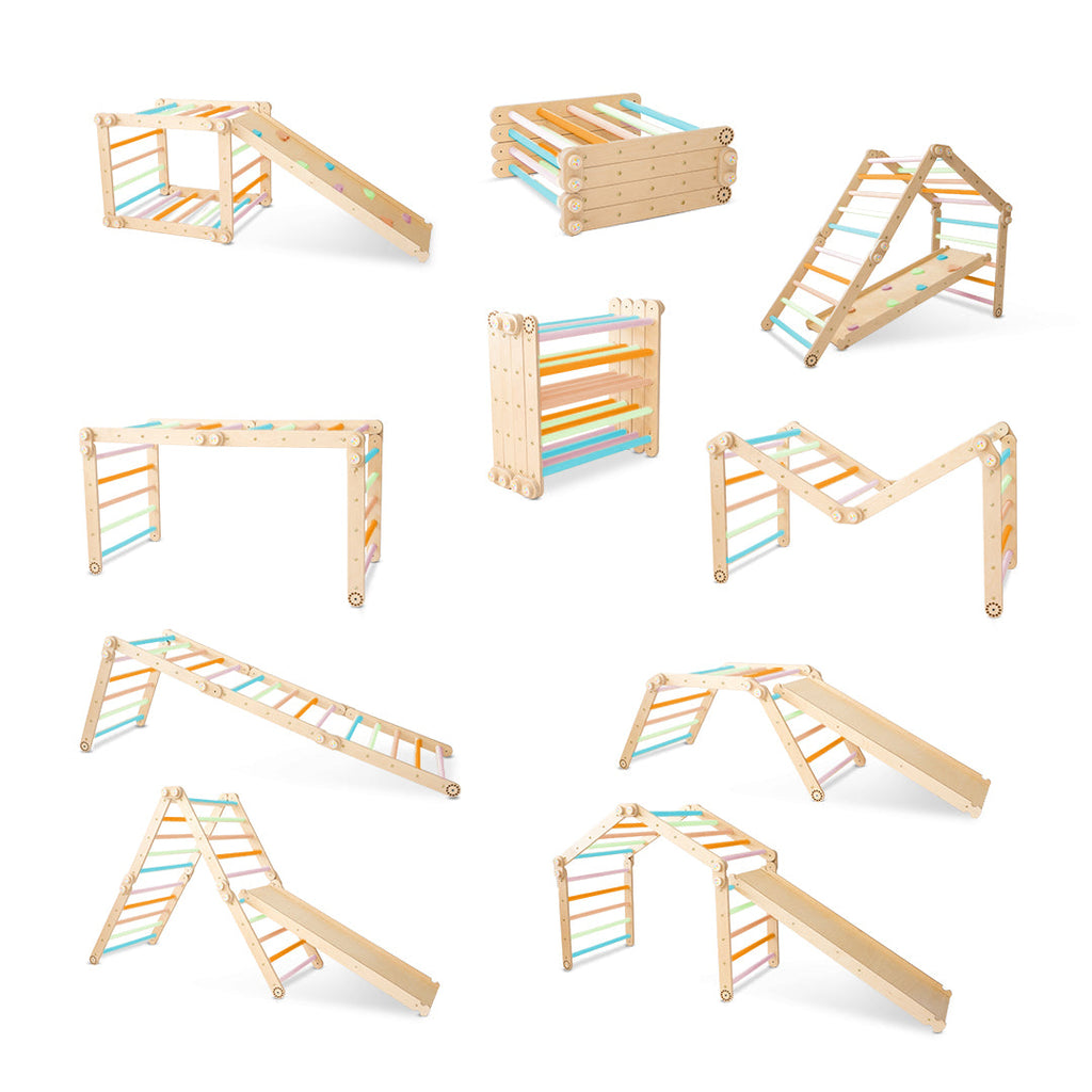 105_Ensemble de motricité Pikler modulable : 4 modules + rampe réversible