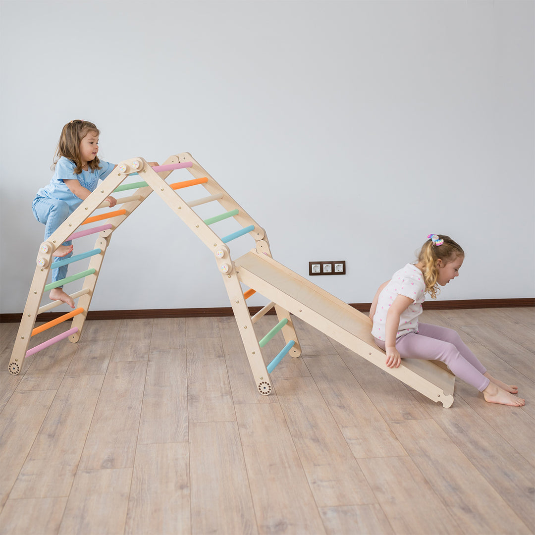 105_Ensemble de motricité Pikler modulable : 4 modules + rampe réversible