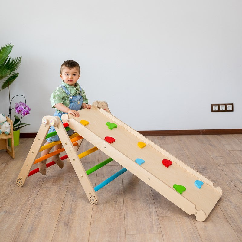 144_Rampe double face 2-en-1 : face escalade + face toboggan