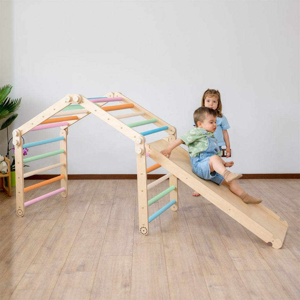 105_Ensemble de motricité Pikler modulable : 4 modules + rampe réversible