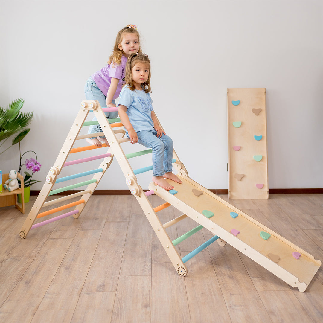 105_Ensemble de motricité Pikler modulable : 4 modules + rampe réversible