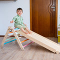 104_Triangle d’escalade Pikler avec rampe 2-en-1 (toboggan et face escalade)