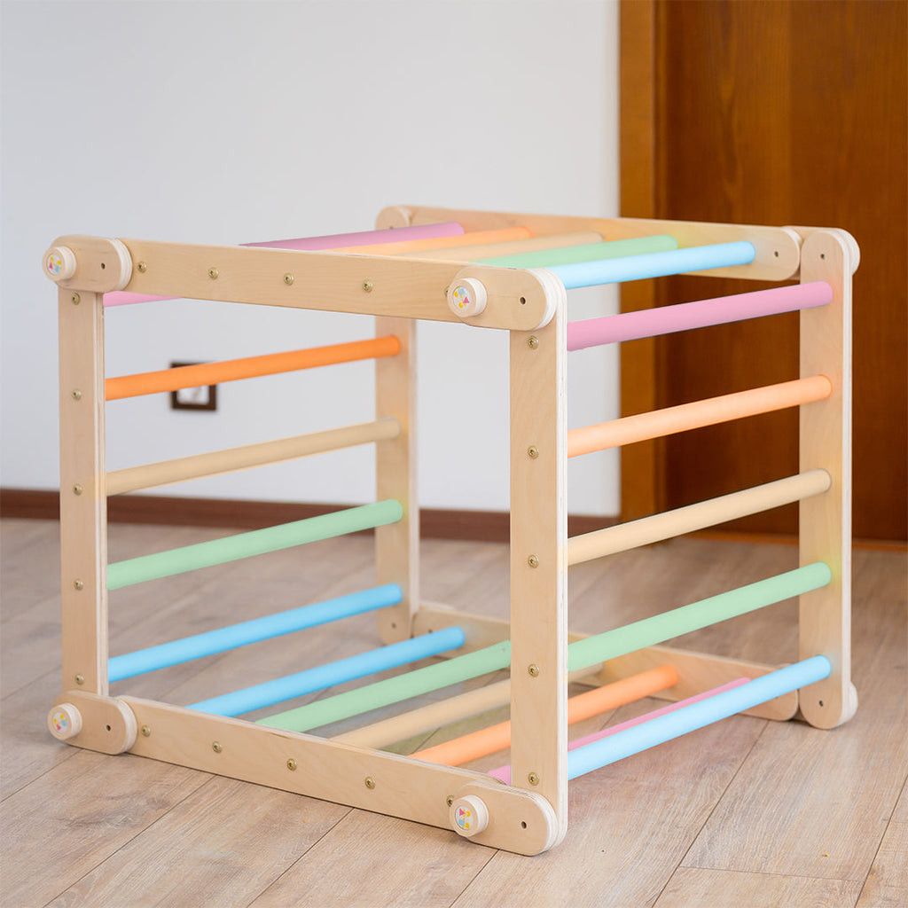 105_Ensemble de motricité Pikler modulable : 4 modules + rampe réversible