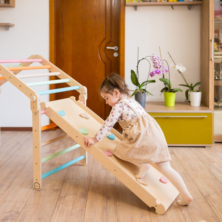 144_Rampe double face 2-en-1 : face escalade + face toboggan