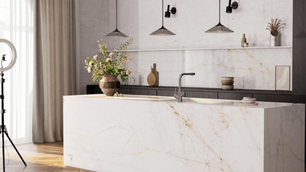 Plan de travail Afyon White blanc marbre