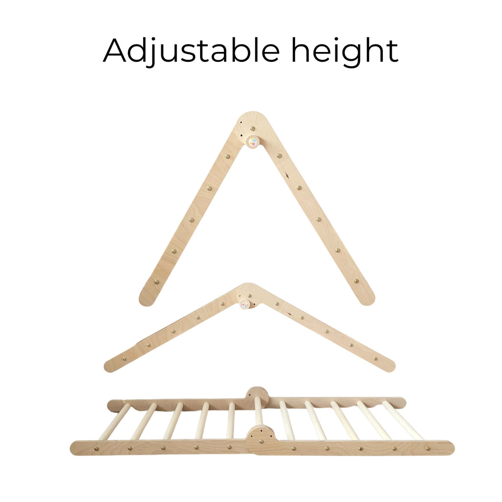 117_Triangle de Pikler pliable 3-en-1 pour enfants (motricité et équilibre)