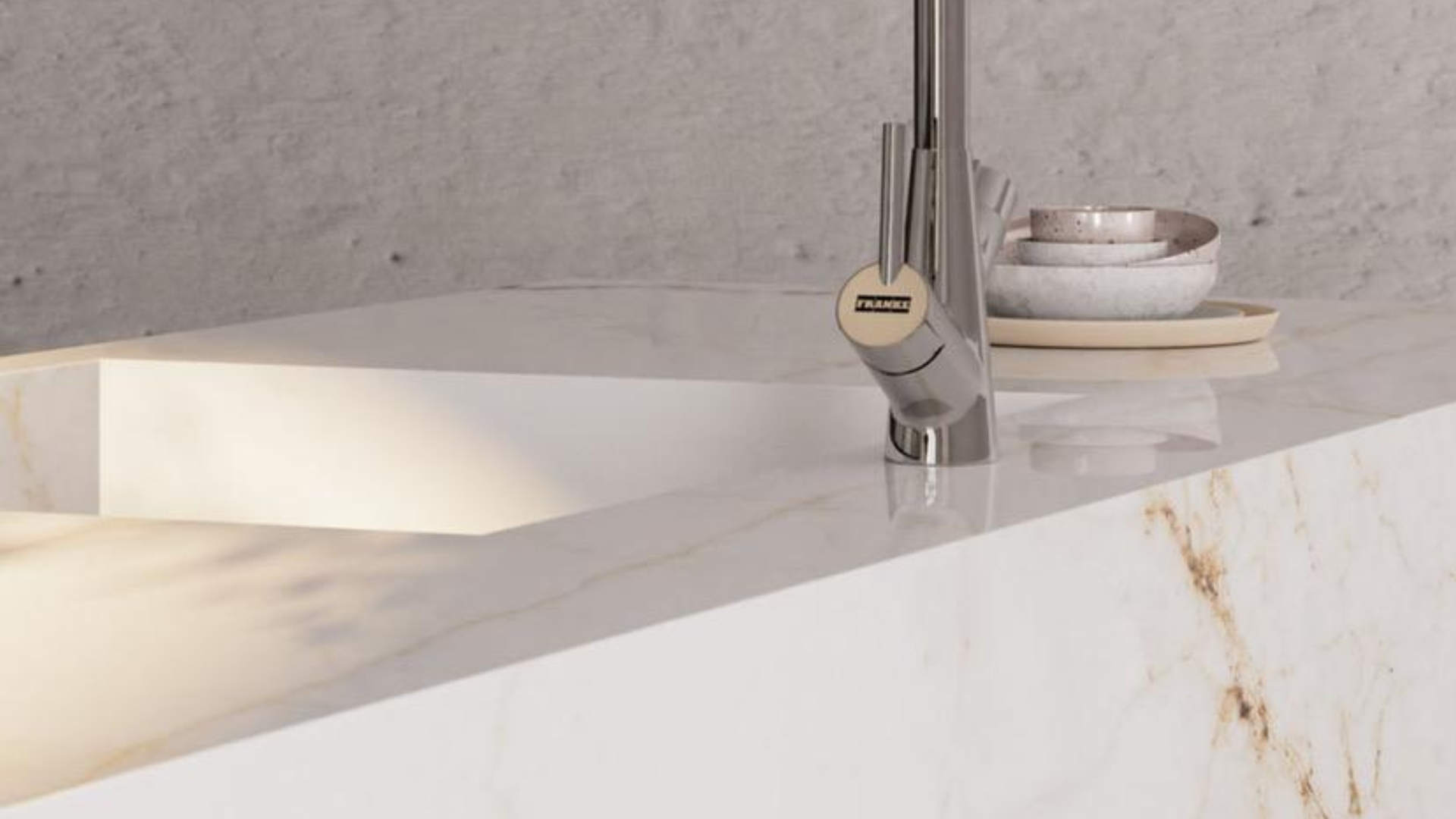 Plan de travail Afyon White blanc marbre