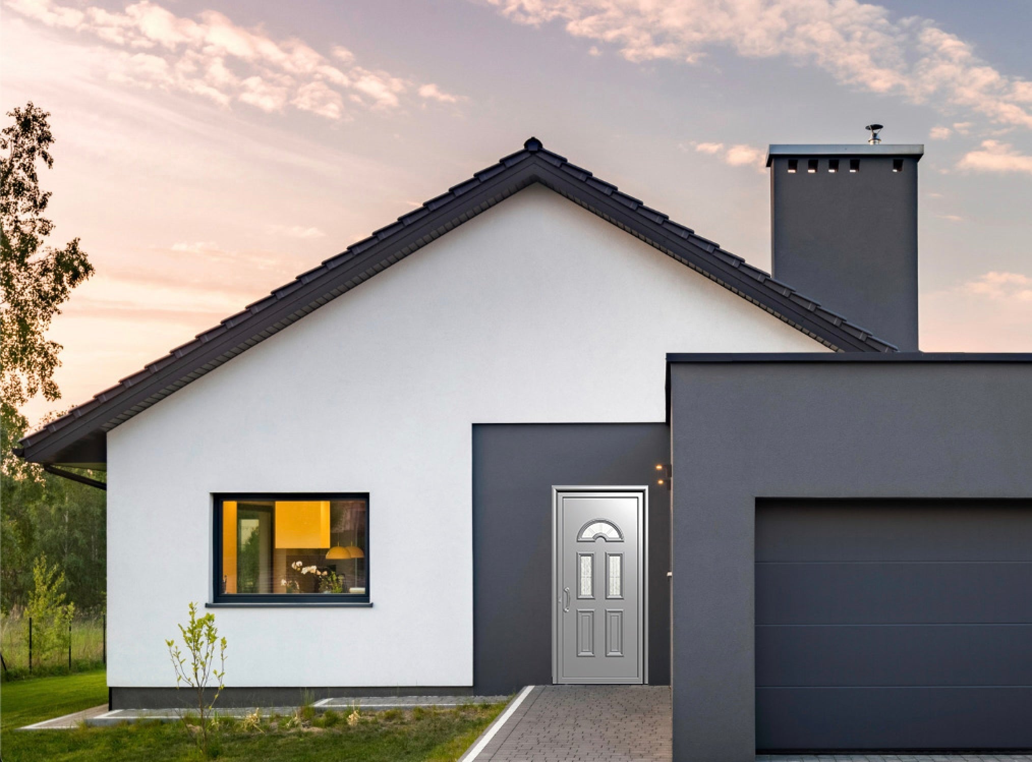 Porte d'entrée en aluminium CLASSIC DESIGN 2203-1