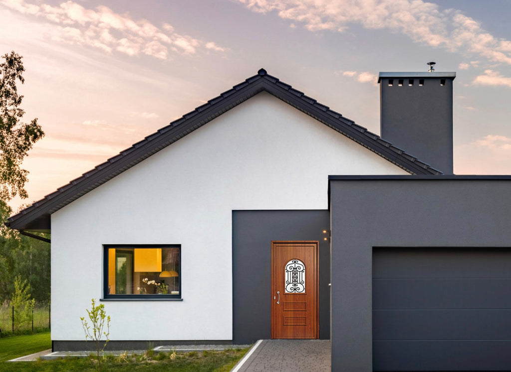 Porte d'entrée en aluminium CLASSIC DESIGN 2312 (L.:900mm x H.:2150mm) Blanc