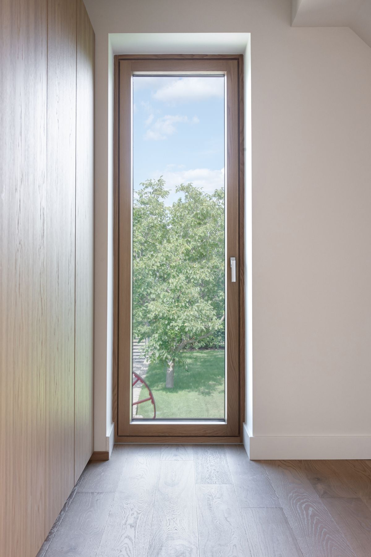 Fenêtre en bois un ventail