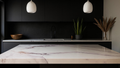 Plan de travail en améthyste laiteuse sur mesure pour cuisine