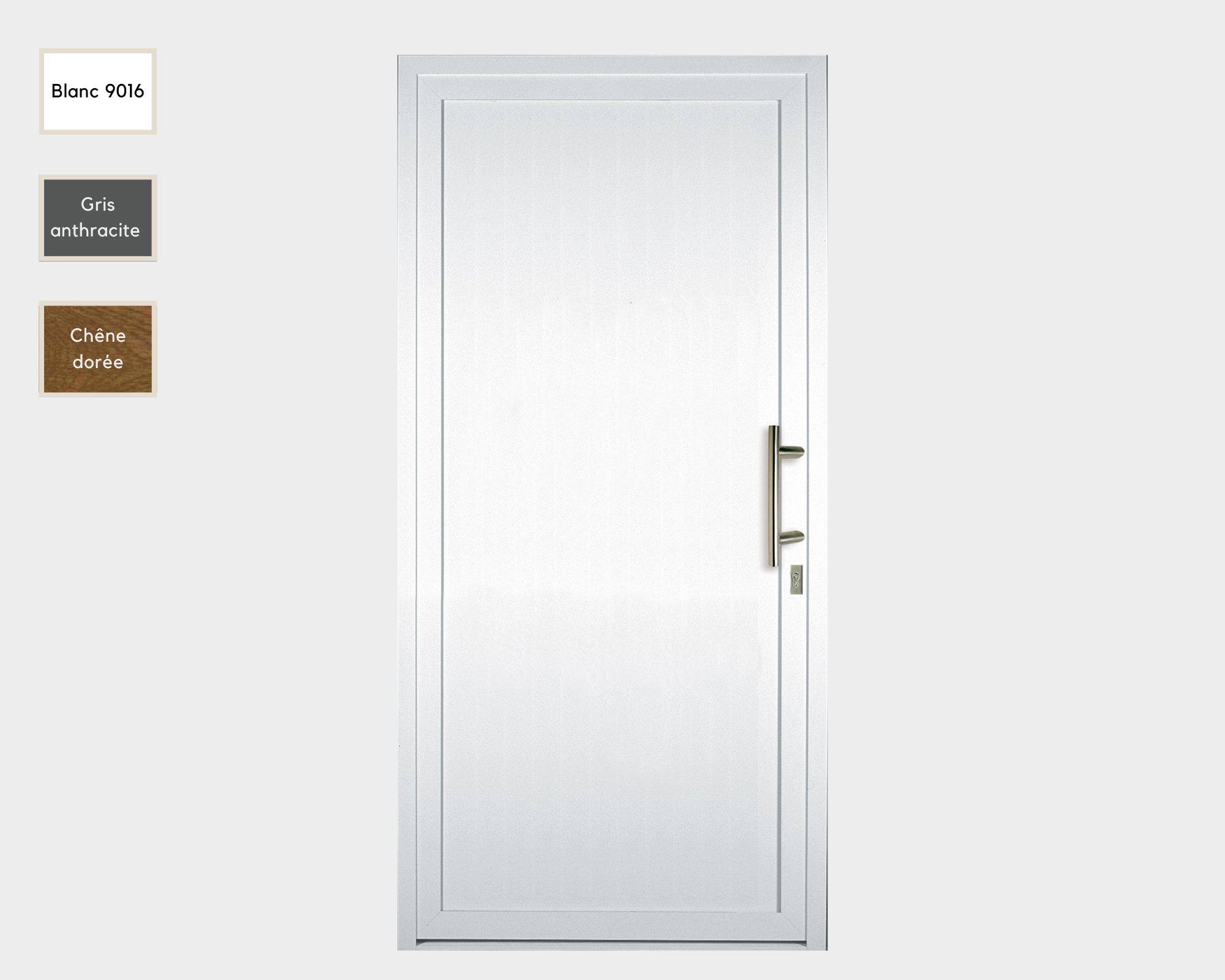Porte d'entrée en  PVC AP 1830 - BLANCHE