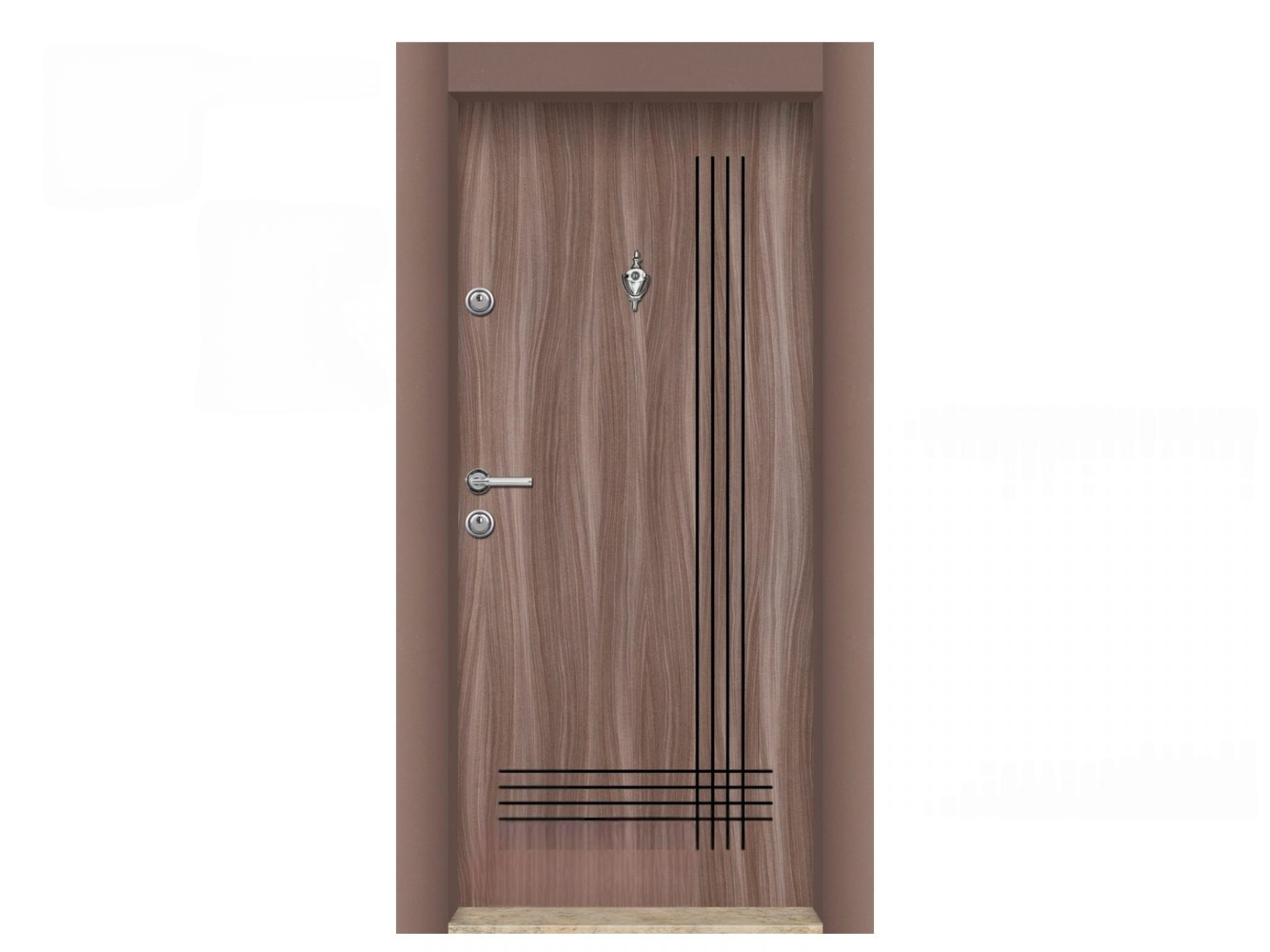 Porte blindée Parkdoor - TAN - 9201 (L.:900mm ; H.:2000mm)