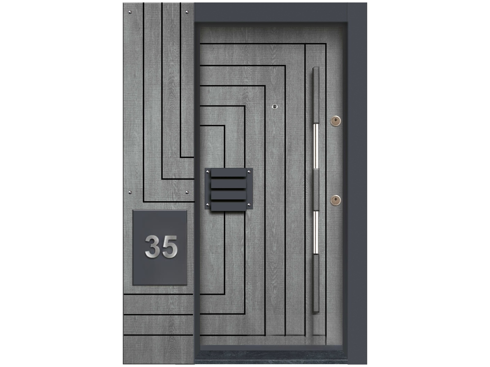 Porte blindée LUX -STR19 SYN- 9219 (L.:900mm ; H.:2000mm)