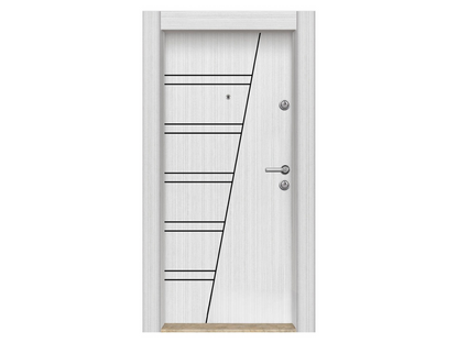 Porte d'entrée blindée STRL - Perle blanche