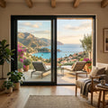 Baie vitrée coulissante en aluminium 2 ventaux PRBG Pro (L.:1550mm x H.:2140mm)