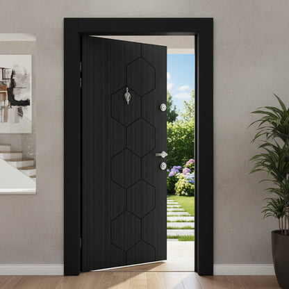 Porte d'entrée blindée PRKD - Perle noire