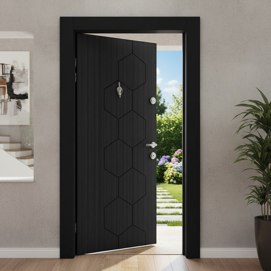 Porte d'entrée blindée PRKD - Perle noire
