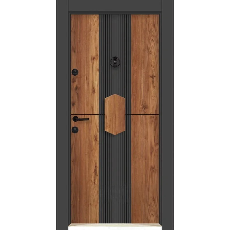 Porte d’entrée blindée GL-329 Anthracite SAR