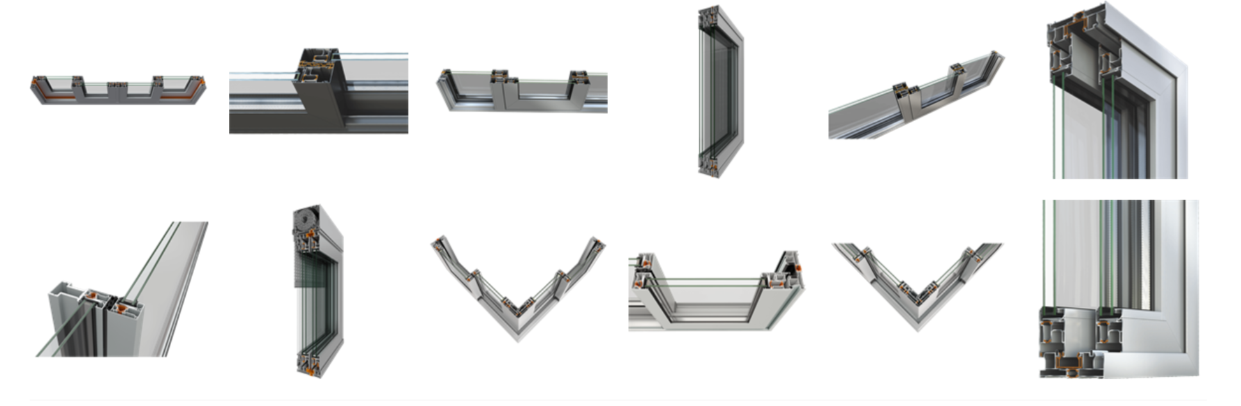 Châssis coulissant en aluminium à soulèvement 4 ventaux  SMARTIA S560 (L.:4450mm x H.:2200mm)