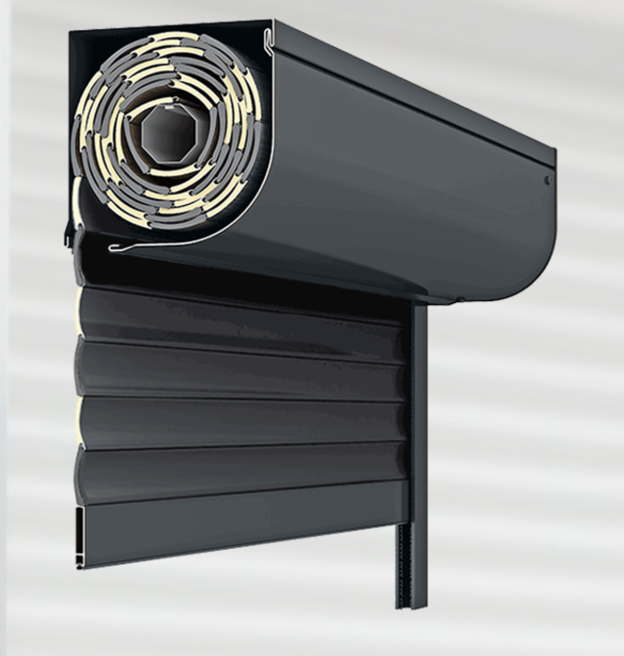 Volet roulant motorisé STANDART ROUND  RAL 7016