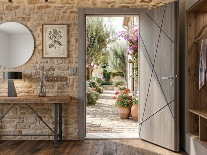 Porte d'entrée blindée STRL - Gris Mesh