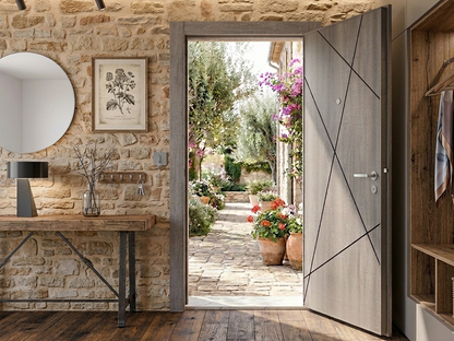 Porte d'entrée blindée STRL - Gris Mesh