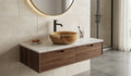 Vasque à poser « Bascom Onyx » en marbre effet onyx beige – 40 cm