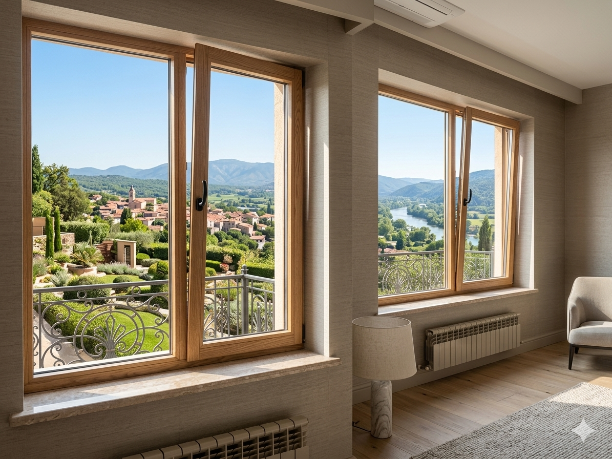 Fenêtre en bois – 2 ventaux ouvrants