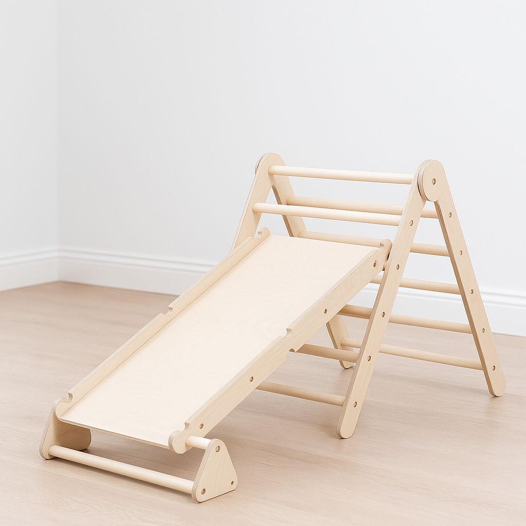 117_Triangle de Pikler pliable 3-en-1 pour enfants (motricité et équilibre)