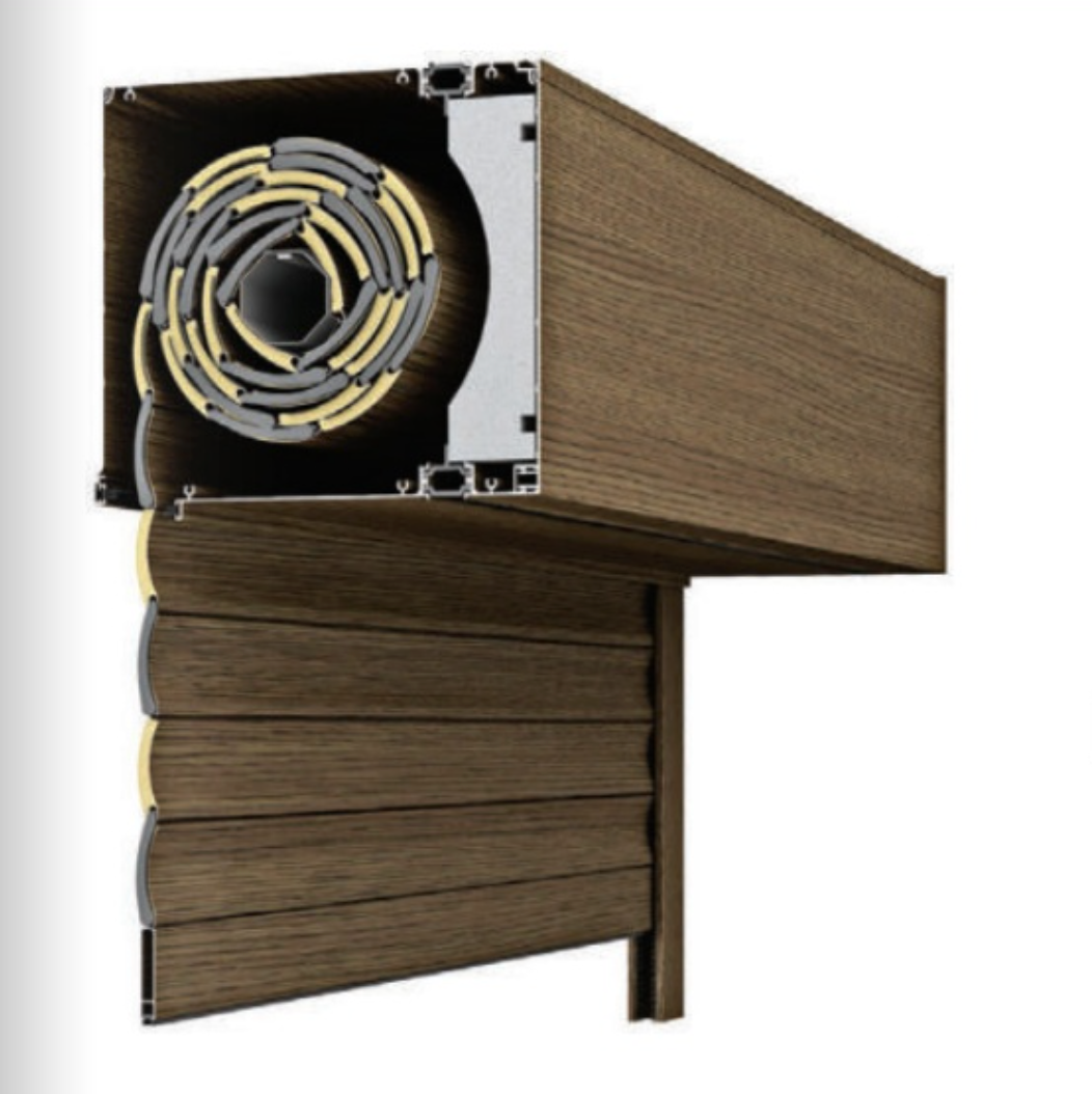 Volet roulant motorisé THERMO CONFORT-50 RAL Imitation bois