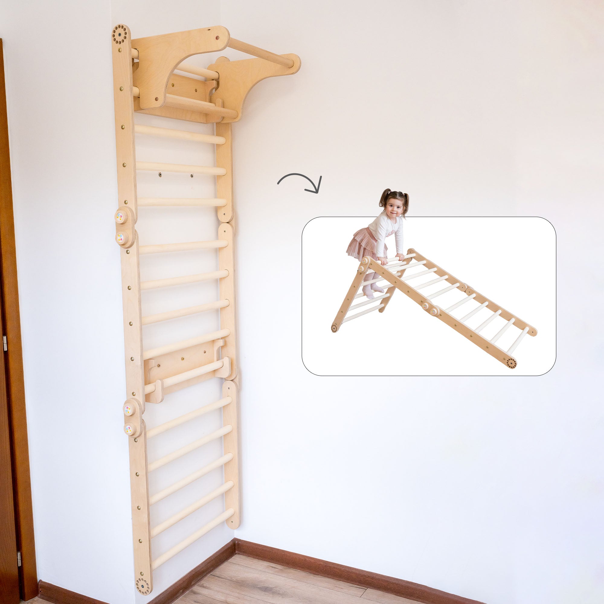 137_Mur suédois de motricité pour enfants – modèle de base