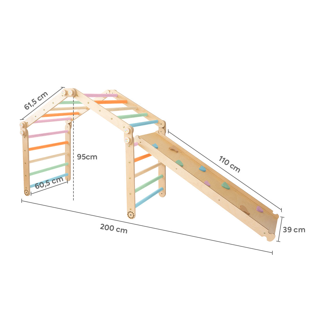 105_Ensemble de motricité Pikler modulable : 4 modules + rampe réversible