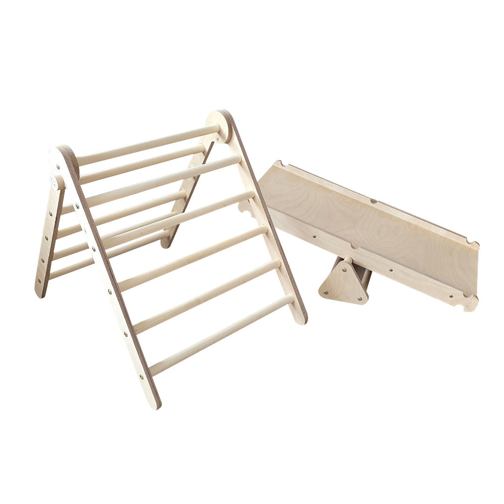 117_Triangle de Pikler pliable 3-en-1 pour enfants (motricité et équilibre)